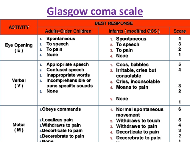 glasgow coma scale for children